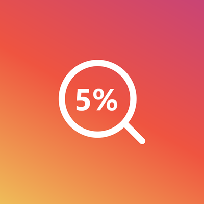 5 per cento